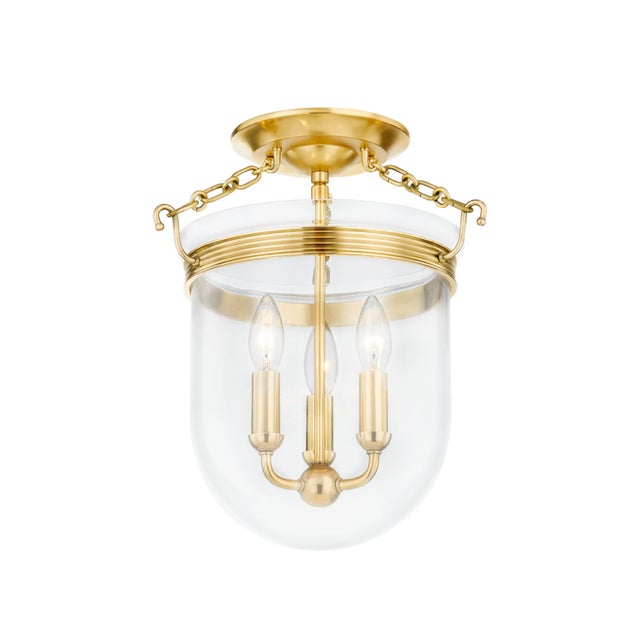 Rousham modernizes the traditional bell jar design with flowing lines and clean details such as ribbed metal banding and a...