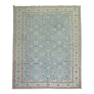 Early 20th Century Zabihi Collection Blue Turkish Sivas Carpet - 8'6" x 12' For Sale