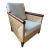 Lounge Chair in Rattan and Mahogany With Custom Ivory Performance Upholstery by Donghia For Sale