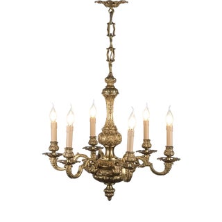Antique Mazarin Chandelier in Gilded Bronze For Sale