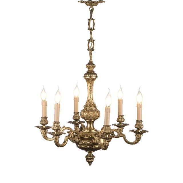 Antique Mazarin Chandelier in Gilded Bronze For Sale