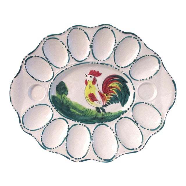 Vintage Italian Pottery Deviled Egg Platter Chairish