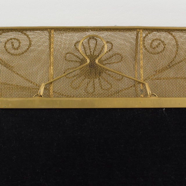 Gilt Metal Wire Mesh Wall Mirror with Floral Decor, circa 1950 For Sale - Image 15 of 16