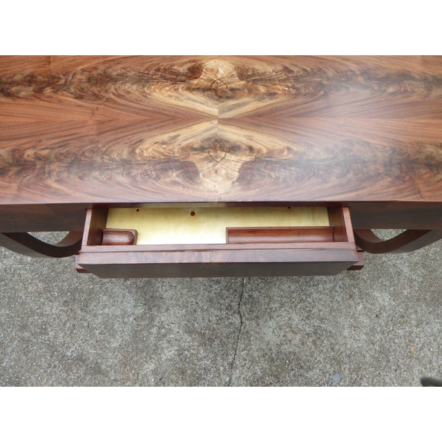 Modern Bespoke Walnut Desk = Sensational For Sale - Image 9 of 9