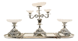 Silver Plated Centrepiece in Glass from Sheffield