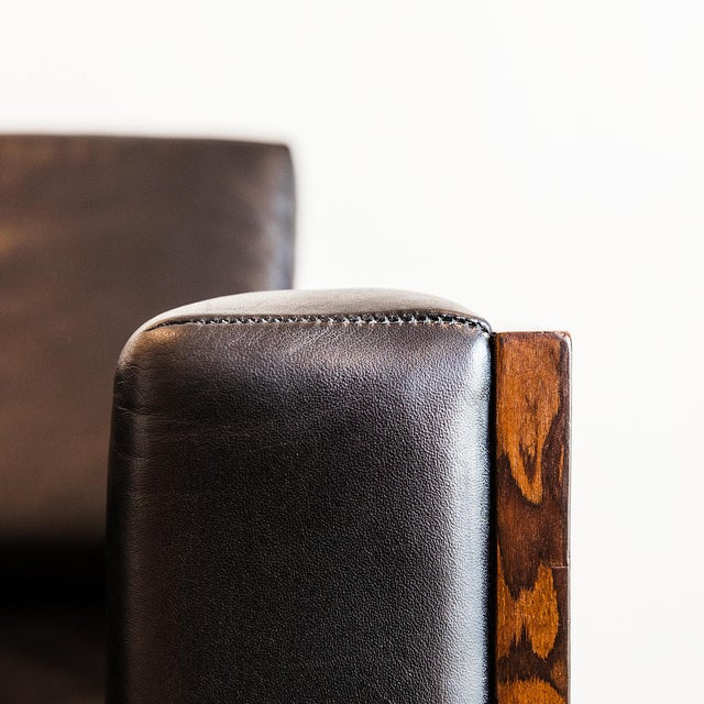 Black 1970s Warren Platner Attributed Cube Lounge Chairs in Walnut Burl For Sale - Image 8 of 15