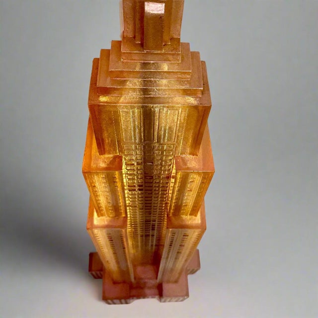 Empire State Building Skyscraper Floor Lamp. Illuminated translucent resin model of the Empire State Building. Rewired for...