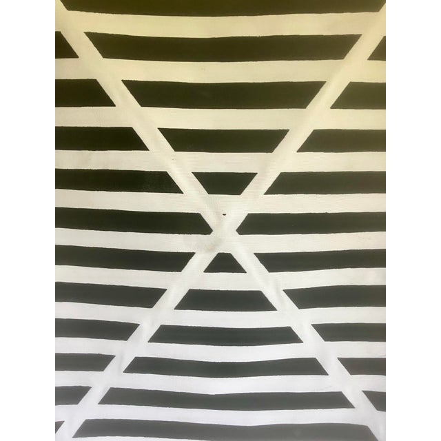 Abstract x flag/painting, acrylic on unstretched fabric with sewn edges and grommets
