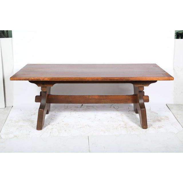 Rustic Dark Brown Trestle Dining Table Chairish