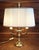 Cream Vintage Table Lamp with Brass Frame and Cream-White Fabric Shade from Schulz & Adam, 1990s For Sale - Image 8 of 8