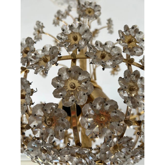 1980s Sparkling Floreal Murano Chandelier, 1980s For Sale - Image 5 of 9