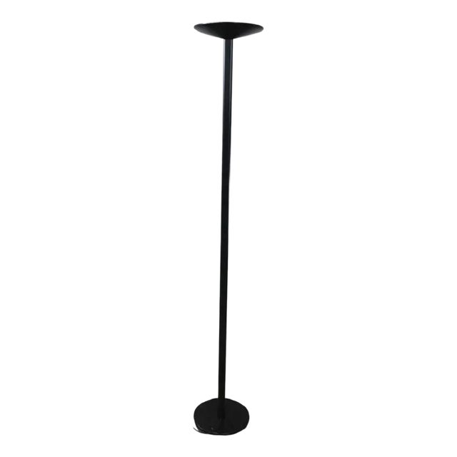 Floor Lamp in Black Metal, 1970s For Sale