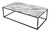 Calacatta Vagli Marble Coffee Table with Black Steel Frame, 2000 For Sale