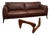 Midcentury Modern Cognac Leather Sofa 91" New With Tag For Sale