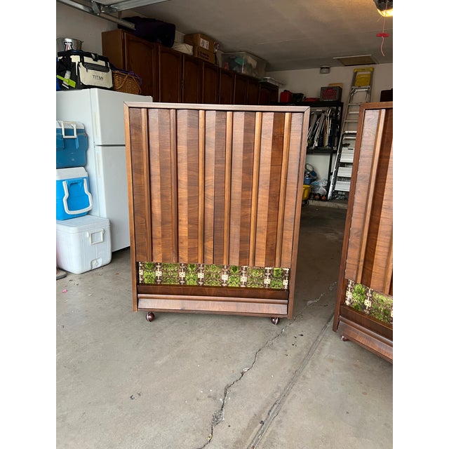 Mid Century Modern Brutalist Dresser Pair by Tobago. Canada. For Sale - Image 9 of 11
