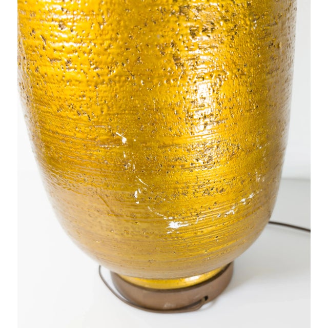 Mid 20th Century Mid-Century Modern Orange Bronze Colored Ceramic Table Lamp For Sale - Image 5 of 8