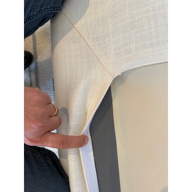 Camerich Linen Sectional For Sale - Image 10 of 12