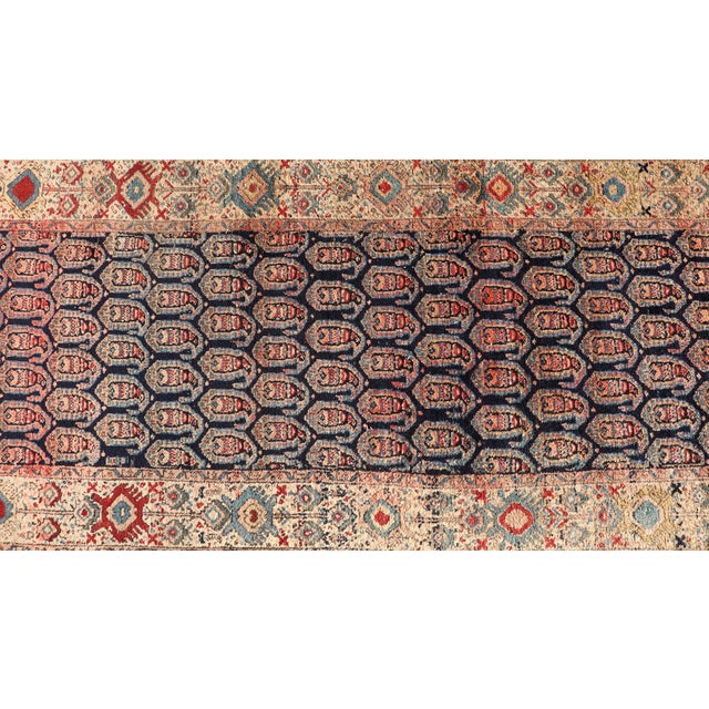 Antique Persian Malayer Long Runner With Paisley Design 3'0" X18'9" For Sale - Image 10 of 14