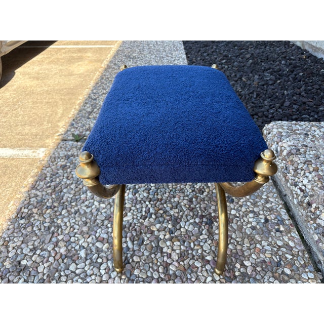 Metal Italian Modern Brass Bench For Sale - Image 7 of 11
