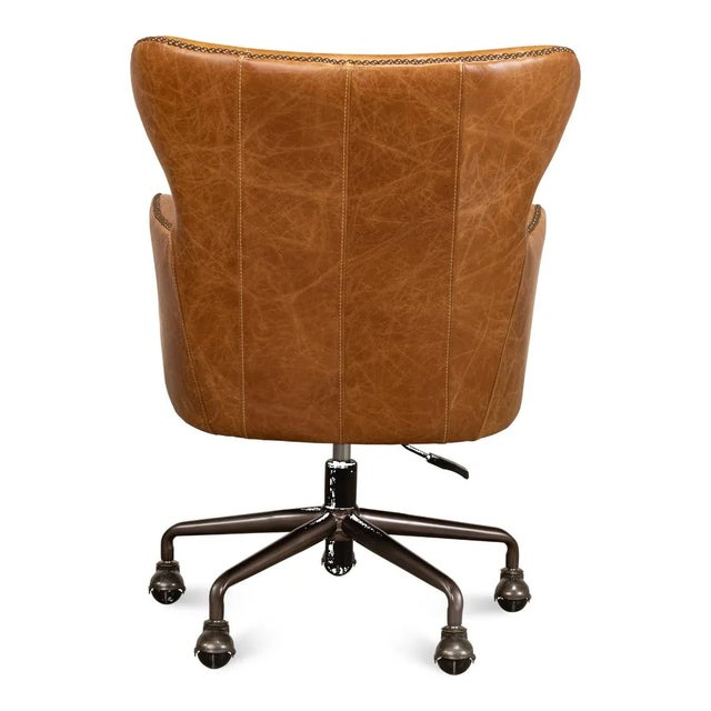 Saddle leather office chair 2025