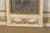 French Mirror in Small Size With Antiqued Glass and Gold Swag Motif on Beige For Sale - Image 4 of 7