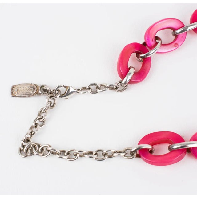 Dominique Denaive Paris Pink Resin Choker Necklace with Charms For Sale - Image 13 of 14