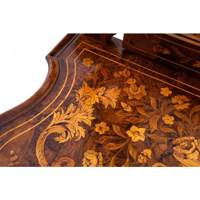 18th Century Antique Marquetry Dressing Table, Spain, 1700s For Sale - Image 5 of 15