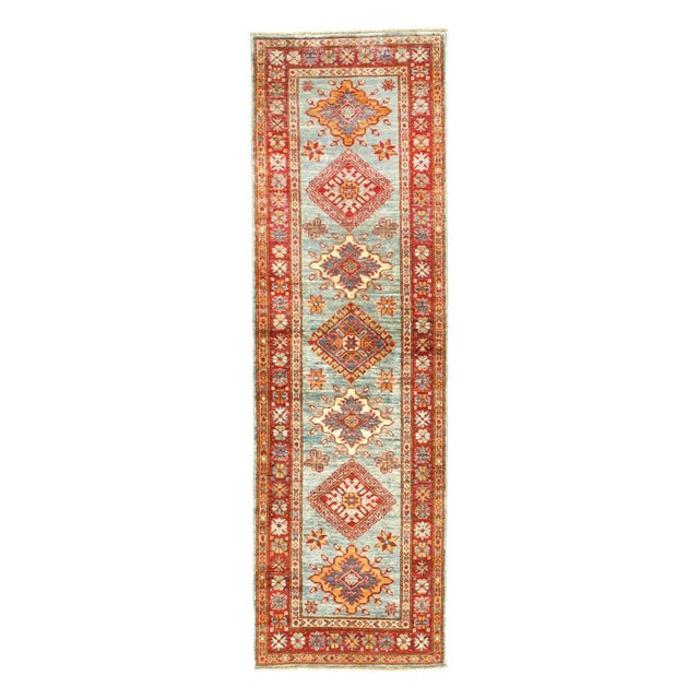 Fine Hand Knotted Kazak Runner For Sale - Image 4 of 5