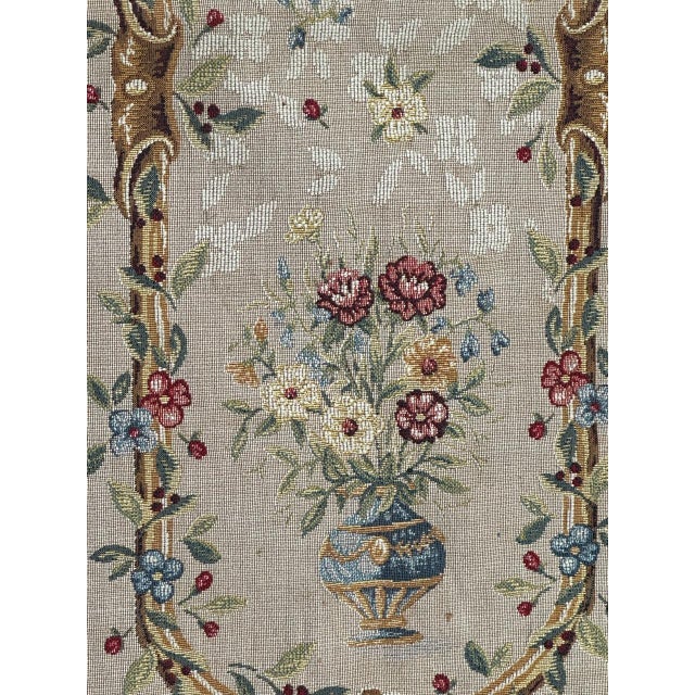 Pretty vintage Aubusson style french tapestry with beautiful floral design and nice colours, woven on the jacquard looms...