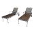 Vintage 1960s Woodard Wrought Iron Chaise Lounges, Pair, Floral Scrollwork, Adjustable, With Wheels, Attributed For Sale