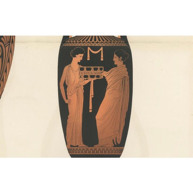Albert Genick, Greek Amphorae with Classical Figures Double-Page, 1883, Lithograph For Sale - Image 6 of 11