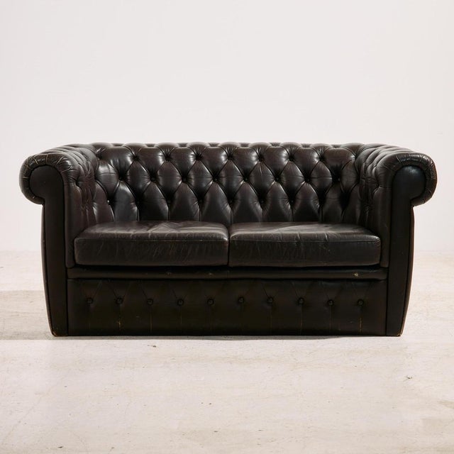 Chesterfield Leather Sofa Set, 1970s, Set of 3 For Sale - Image 18 of 18