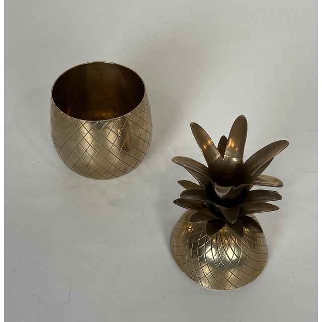Metal 1970s Pineapple ice bucket in brass and steel For Sale - Image 7 of 12