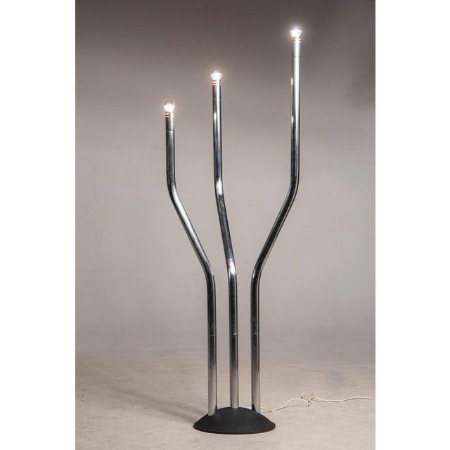 Metal Adjustable Floor Lamp in Chrome and Steel by Reggiani, 1970s For Sale - Image 7 of 18