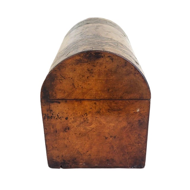 Wood 19th C English Moorish Moroccan Marquetry Style Inlaid Jewelry Box For Sale - Image 7 of 13