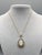 Hollywood Regency Vintage Art Deco Style Pear Opal and Diamond Teardrop Statement Pendant in Gilded 925 Silver, 1980s For Sale - Image 3 of 15