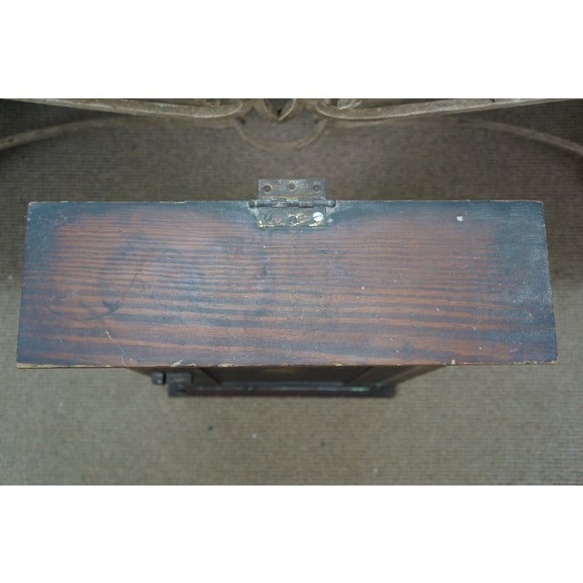 Brown Antique Victorian Oak Apothecary Ship Medicine Cabinet Cupboard 30" For Sale - Image 8 of 17