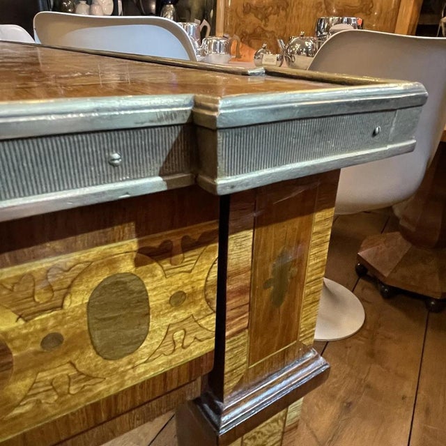 Brown Louis XVI Directoire Inlaid Table / Desk, 19th Century For Sale - Image 8 of 18