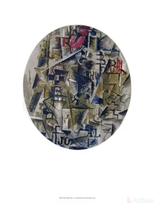 Georges Braque 'La Bouteille De Rhum' Cubism Multicolor France Lithograph