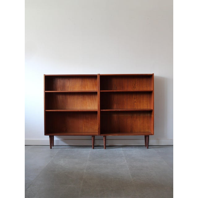 Mid-Century Modern Vintage Danish Bookcases in Teak, 1960s, Set of 2 For Sale - Image 3 of 16