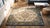 Textile 1870s Beige Medallion Floral Antique Chinese Ningxia Rug 5'0" X 8'0" Handknotted Wool Carpet For Sale - Image 7 of 9