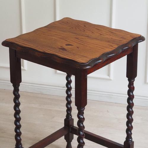 Baroque Style Side Table with Turned Spiral Legs, 1900s For Sale - Image 6 of 8
