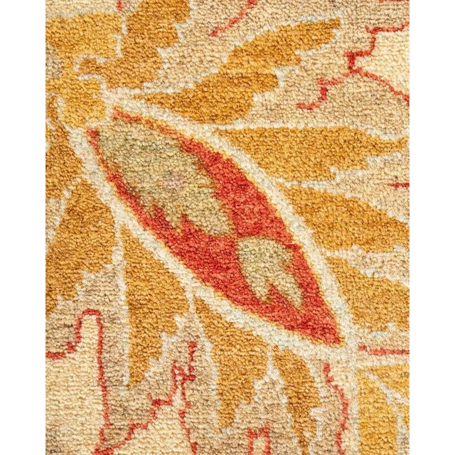Traditional Mogul, One-of-a-Kind Hand-Knotted Area Rug in Ivory, 9' 2" x 12' 1" For Sale - Image 3 of 8
