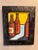 Fabulous Oil on Board Painting by Mark Leichliter, Signed and Framed. Vibrant colorblocked piece featuring impasto, heavy...