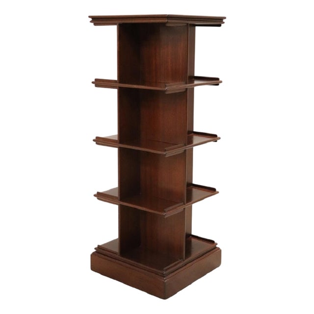 Wooden Modular Revolving Bookcase, 1960s For Sale