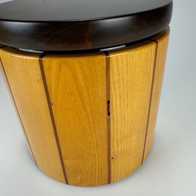 Wooden Ice Bucket and Bottle Cooler from Enolinea, Italy, 1980s, Set of 2 For Sale - Image 4 of 8