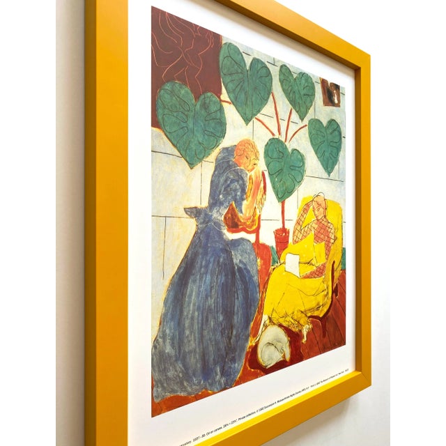 Wood Henri Matisse Vintage 1992 Museum of Modern Art Framed Lithograph Print " the Conservatory " 1937 For Sale - Image 7 of 13