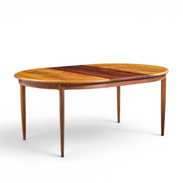Jl Moller Mid Century Danish Rosewood Expanding Dining Table With 2 Leaves For Sale - Image 9 of 14