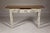 Farmhouse Farmhouse Chic White Distressed Sofa Table with Single Drawer and Tapered Legs For Sale - Image 3 of 12
