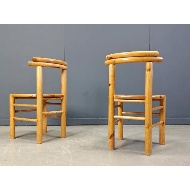 Wood Vintage Dining Chairs in Pine, 1980s, Set of 6 For Sale - Image 7 of 18